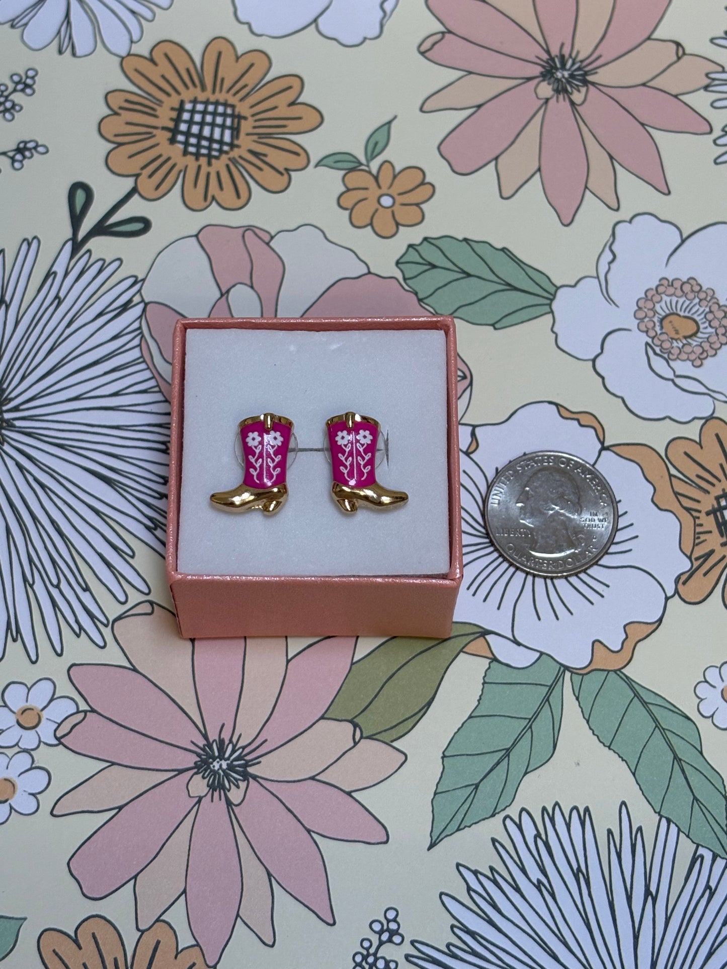 Boot Flower Studs