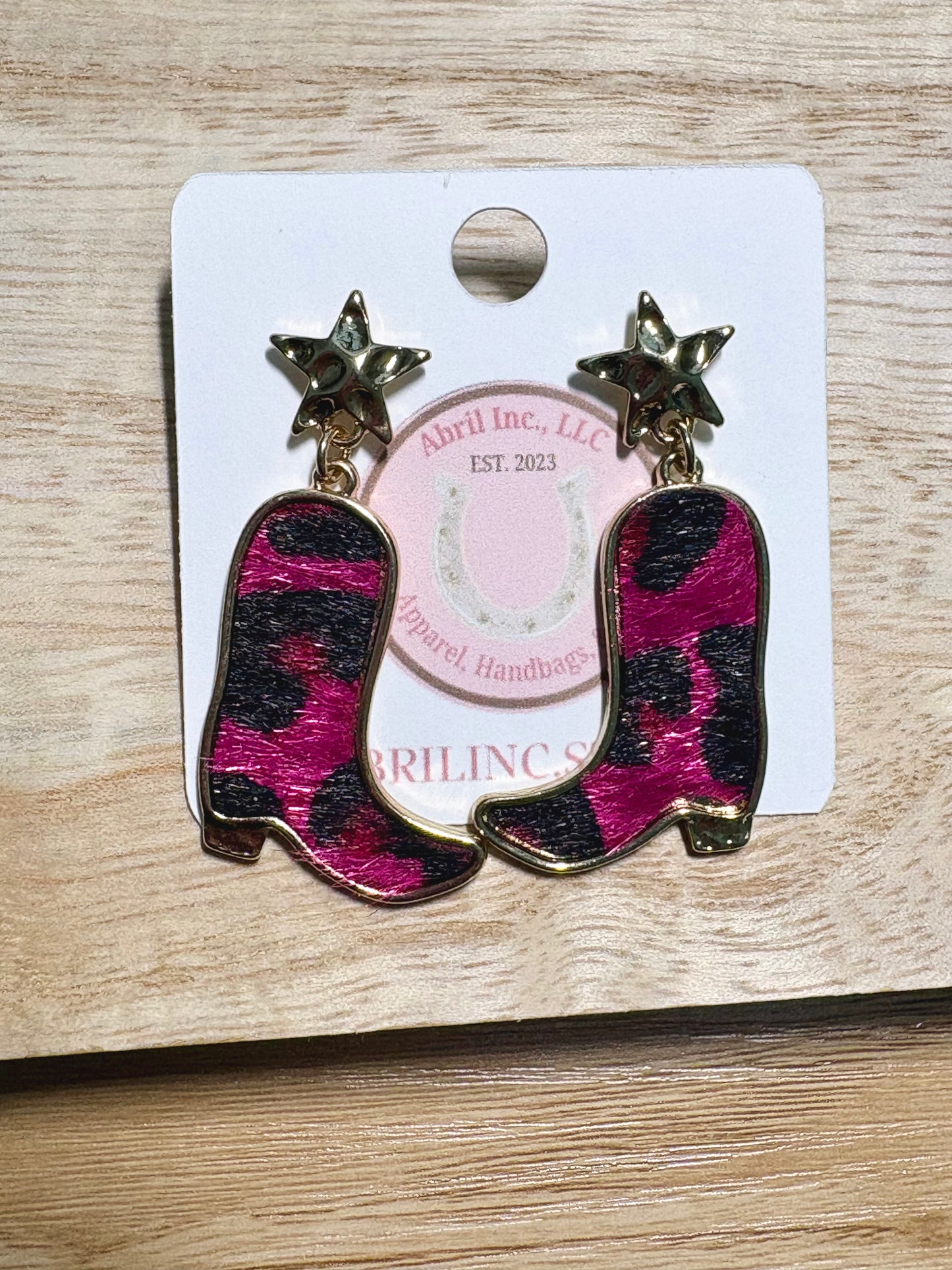 Cow print earrings