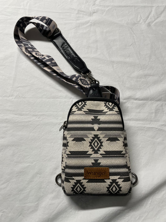 Wrangler Sling Bag-Black Aztec
