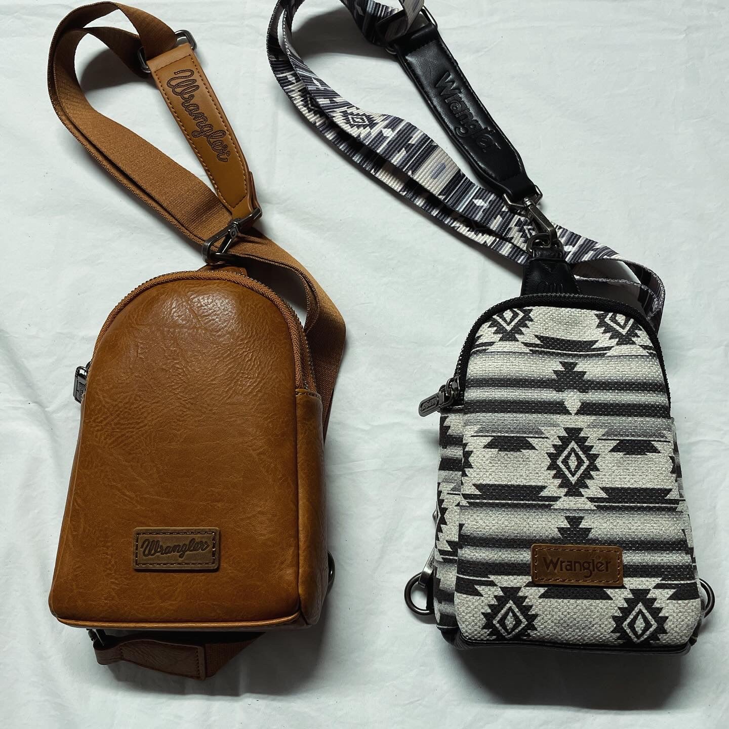 Wrangler Sling Bag-Black Aztec