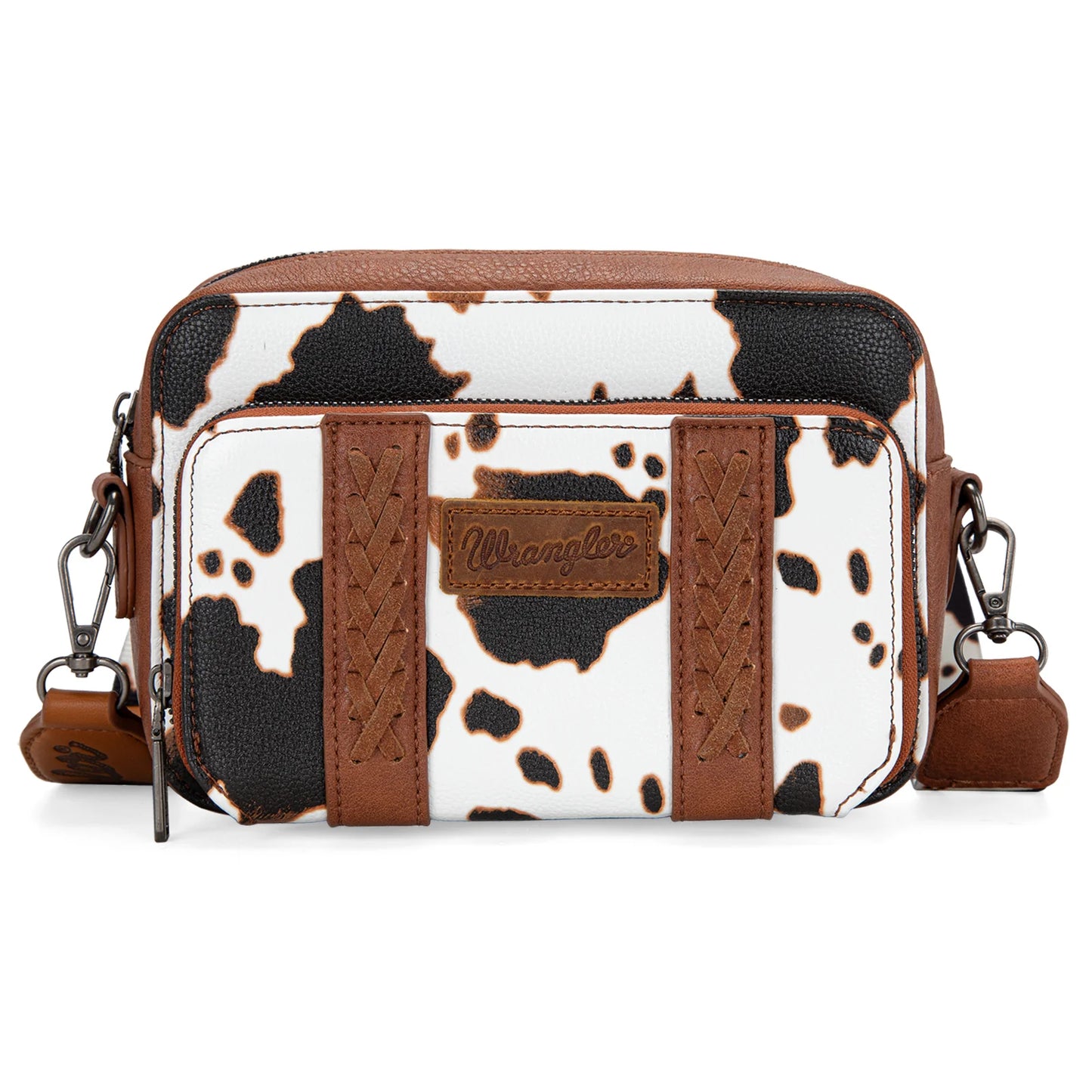 Wrangler Cowprint Crossbody-Brown