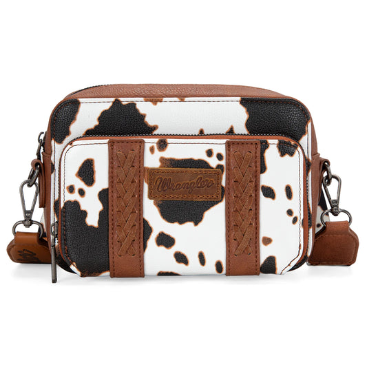 Wrangler Cowprint Crossbody-Brown