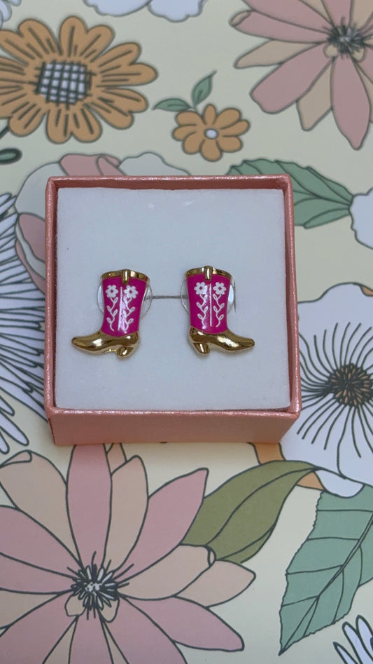 Boot Flower Studs