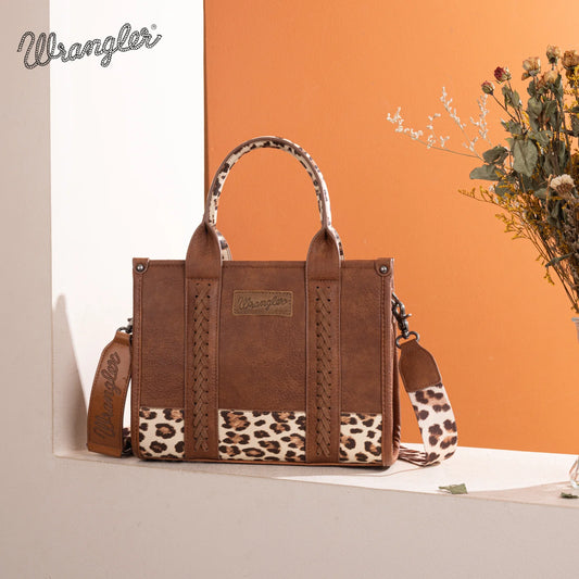 Wrangler Leopardprint Tote-Brown