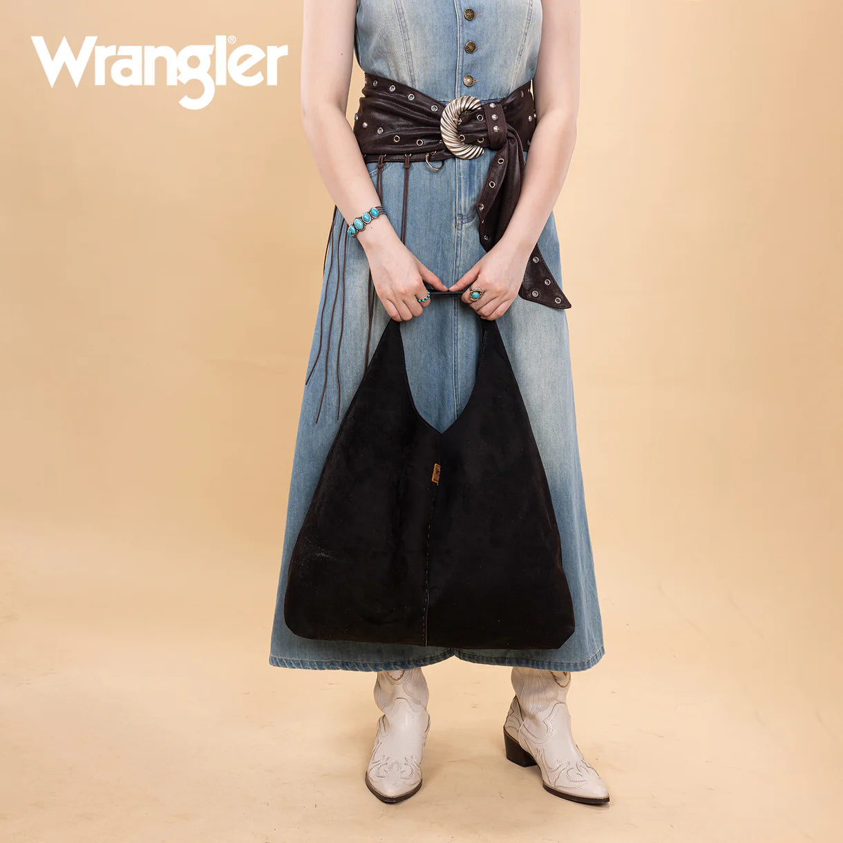 Wrangler Slouchy Hobo Bag - Black