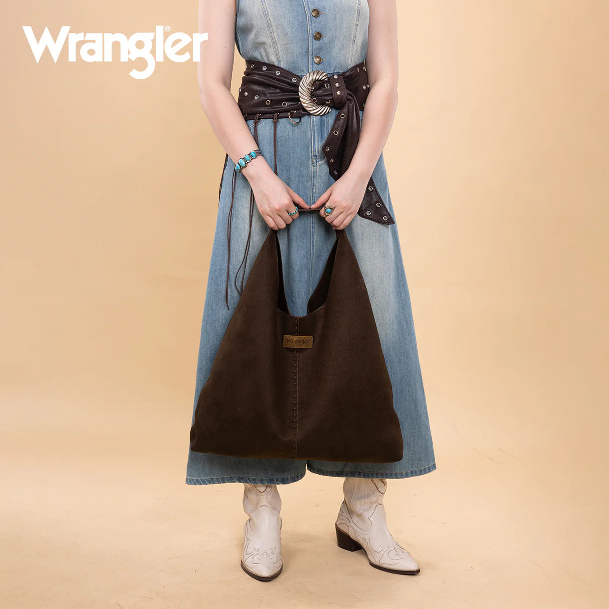 Wrangler Slouchy Hobo Bag - Coffee