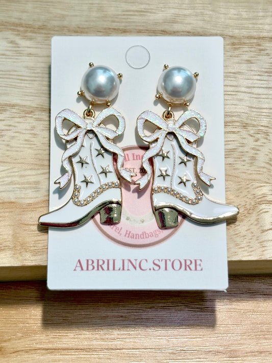 Pearl Boot Earrings