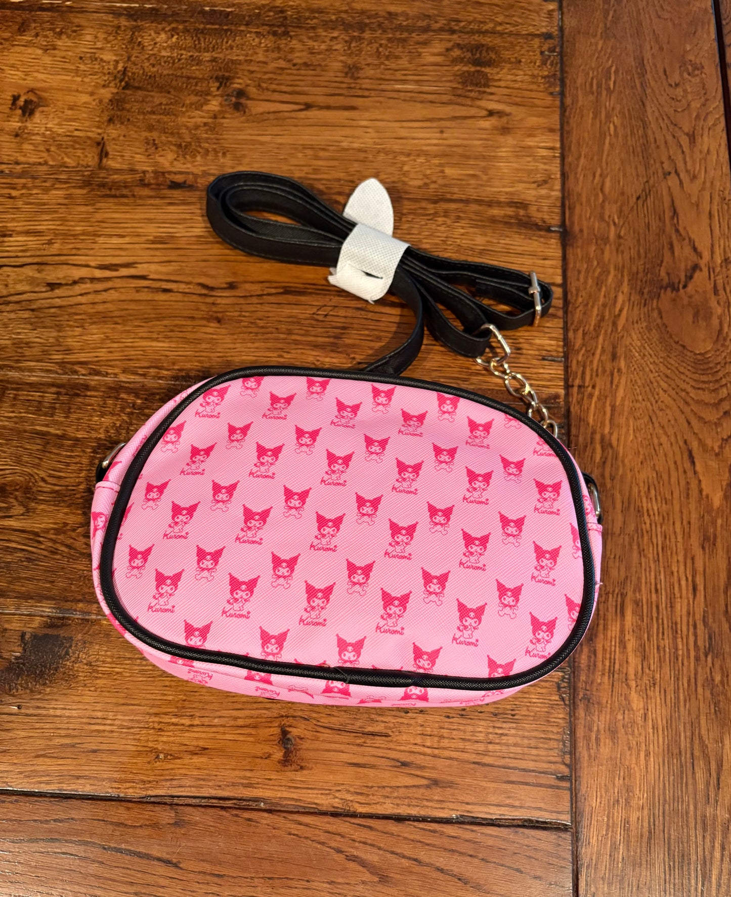 HK Crossbody Bag-Black and Pink