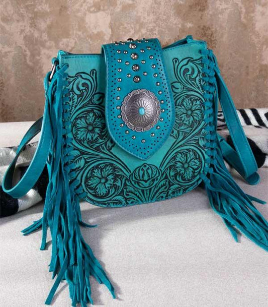 Montana West Crossbody Bag-Turquoise