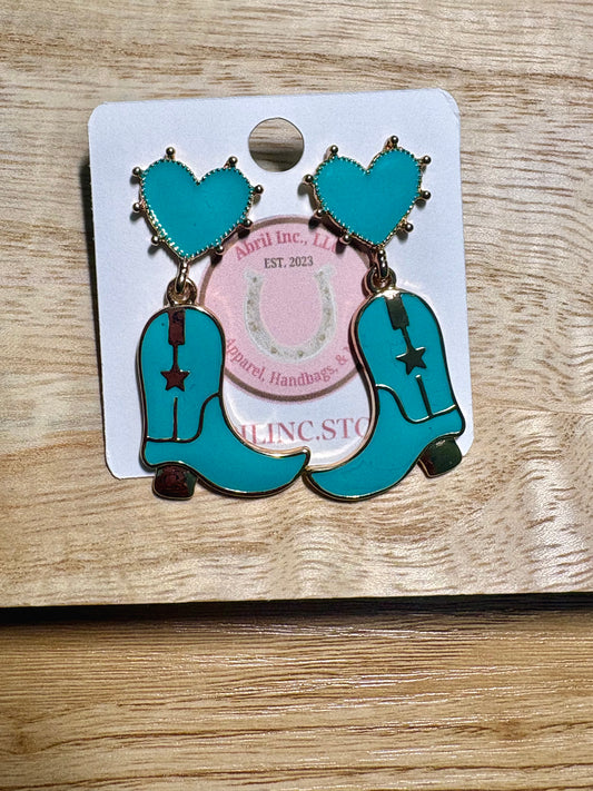 Heart and Boot earrings
