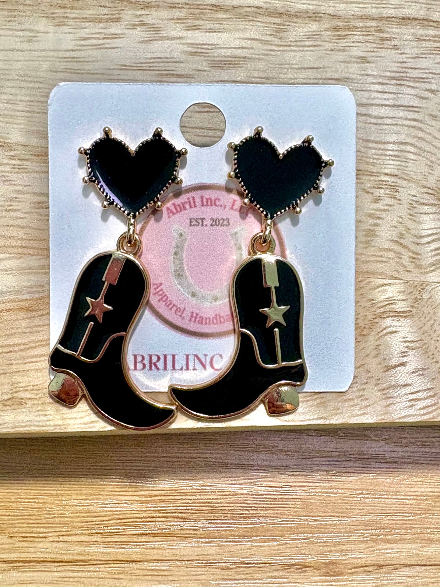Heart and Boot earrings