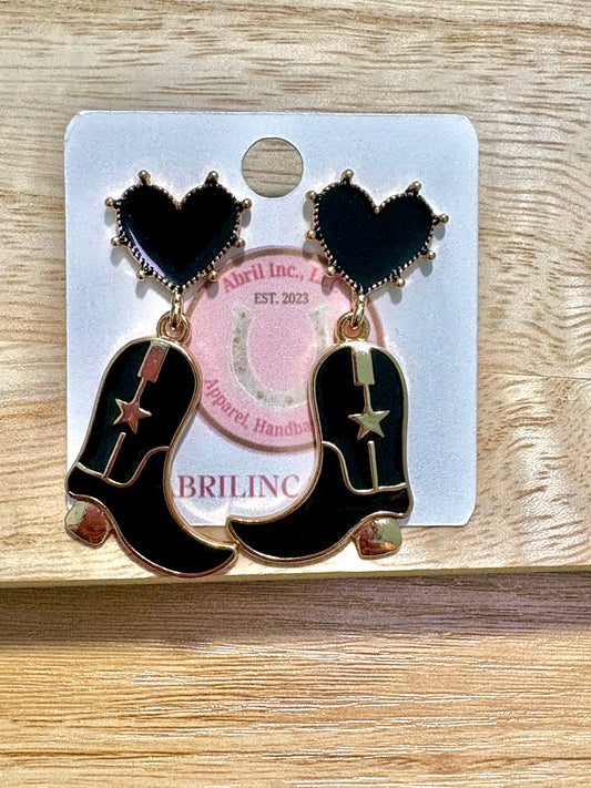Heart & Boots earrings