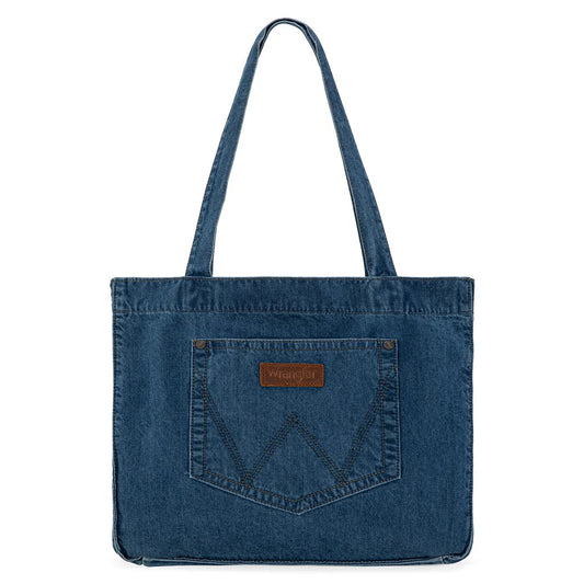 Wrangler Stitch Denim Tote Bag - Light Jean
