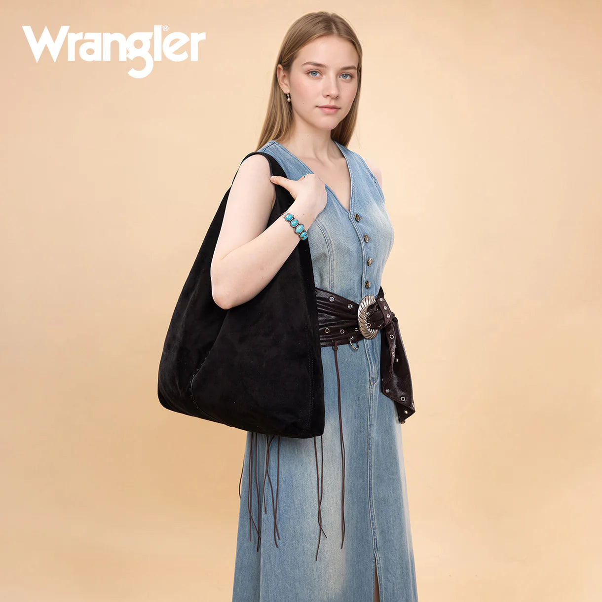Wrangler Slouchy Hobo Bag - Black