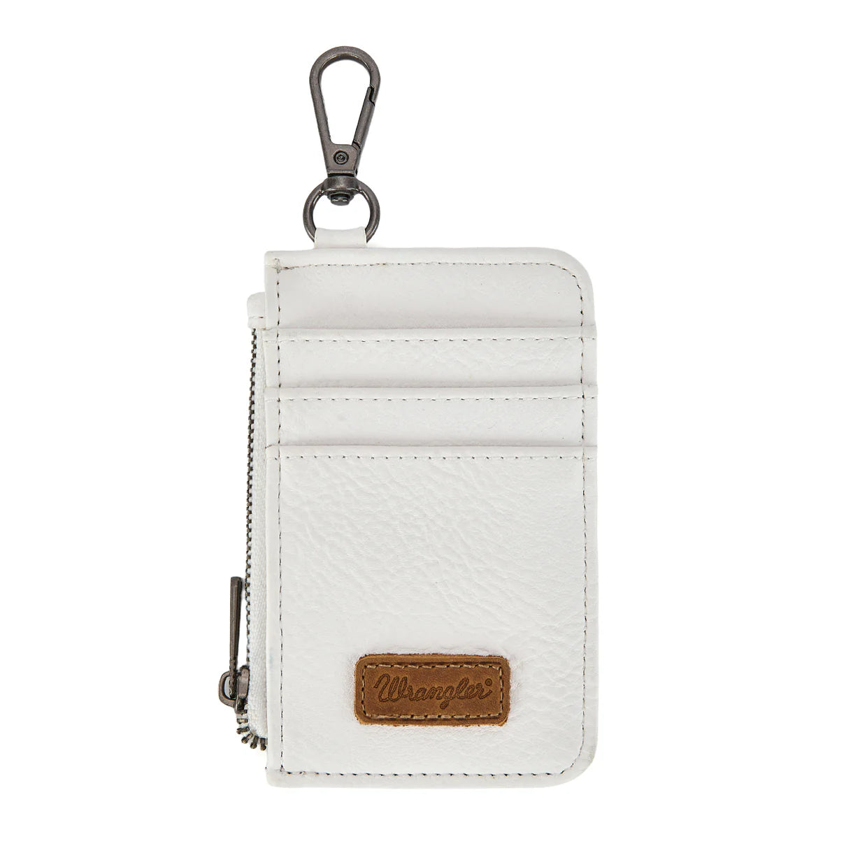 Wrangler logo "W" Embroidered Dual Pouch Wristlet - Beige