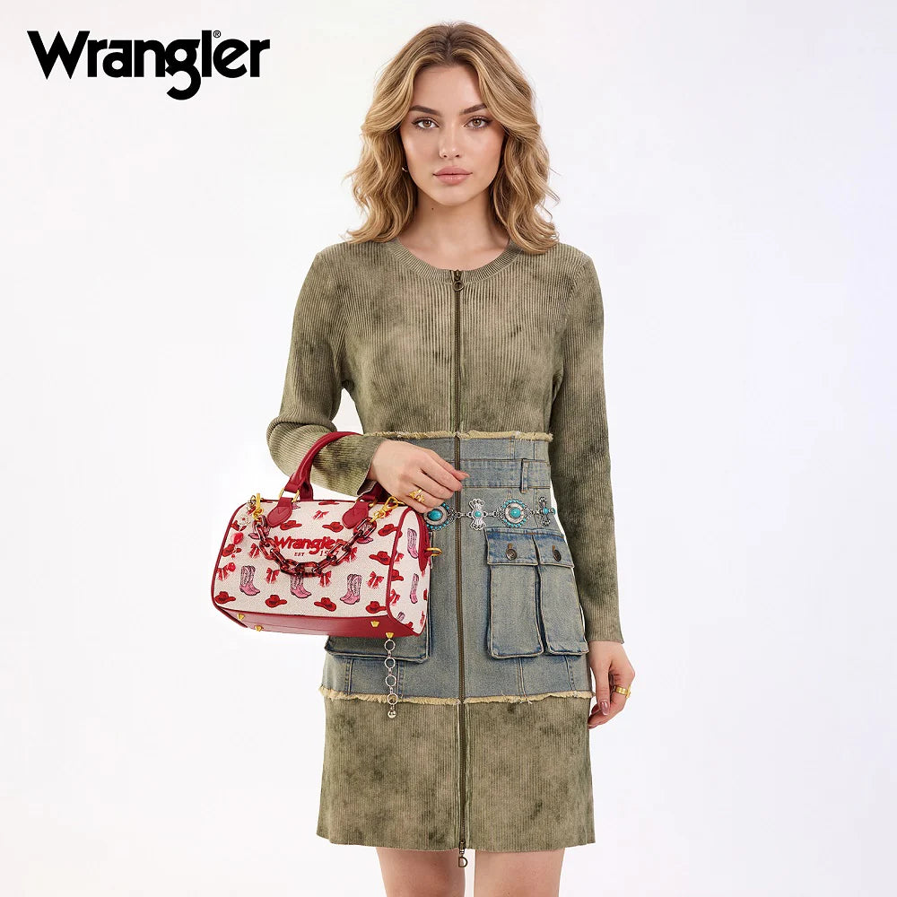 Wrangler Western Print Cowgirl Boston Bag