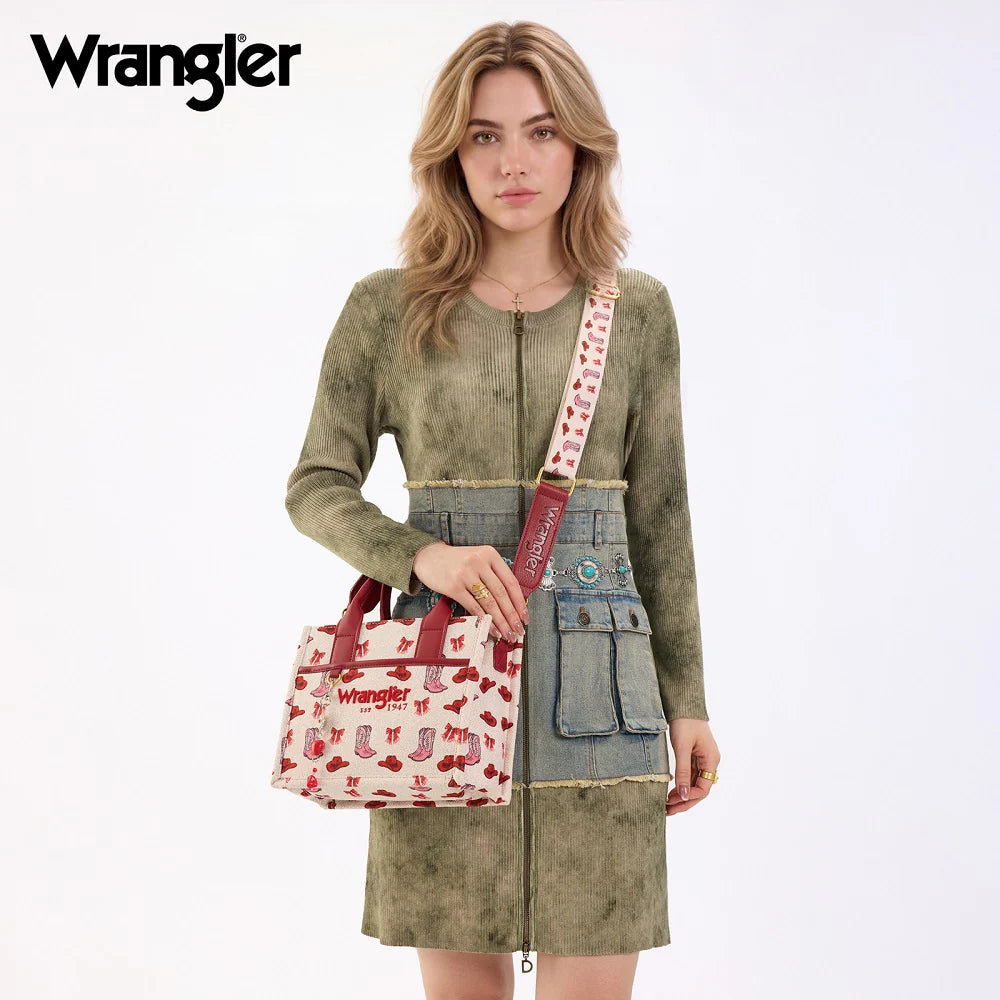 Wrangler Western Print Cowgirl Tote Bag/Crossbody