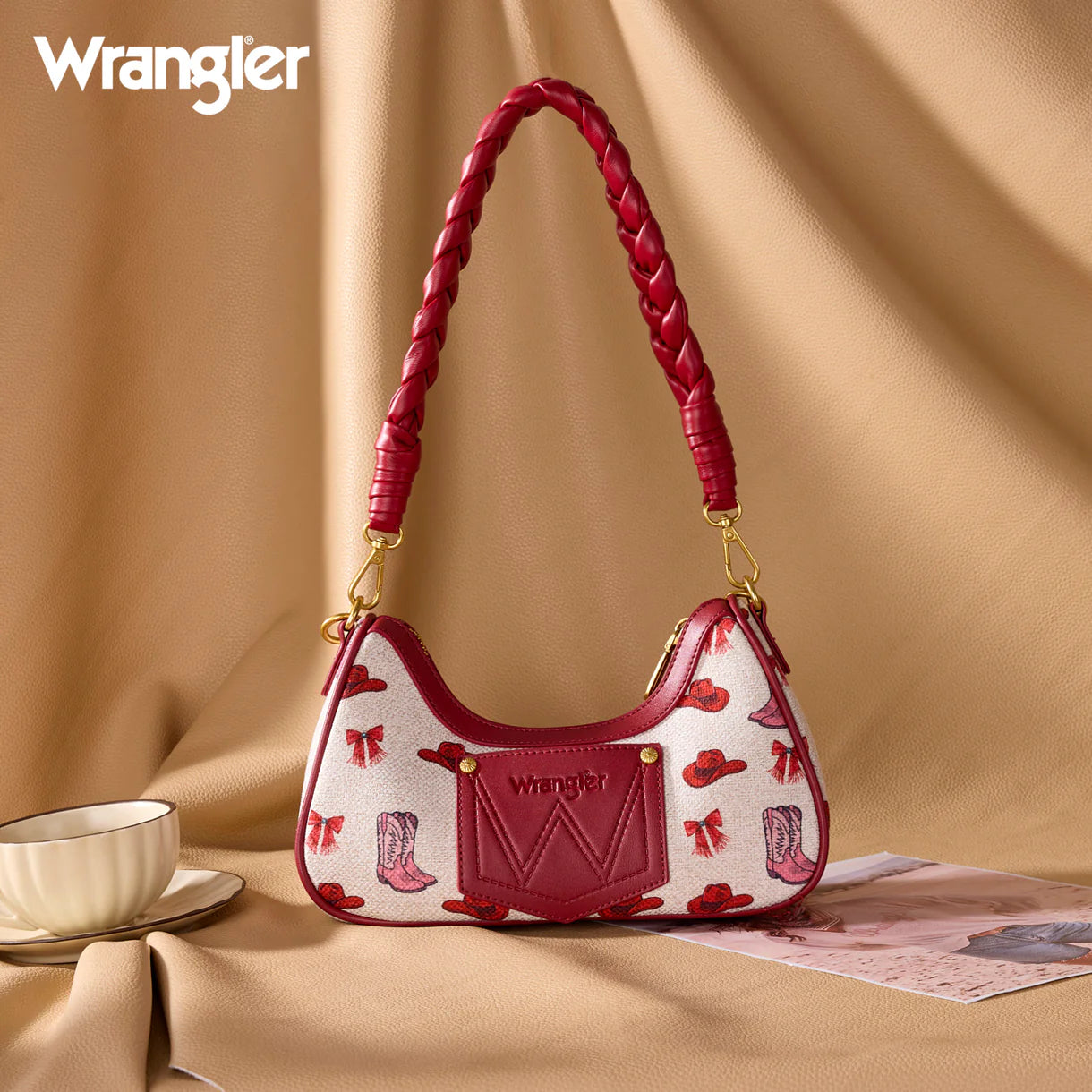 Wrangler Western Cowgirl Print Shoulder Bag