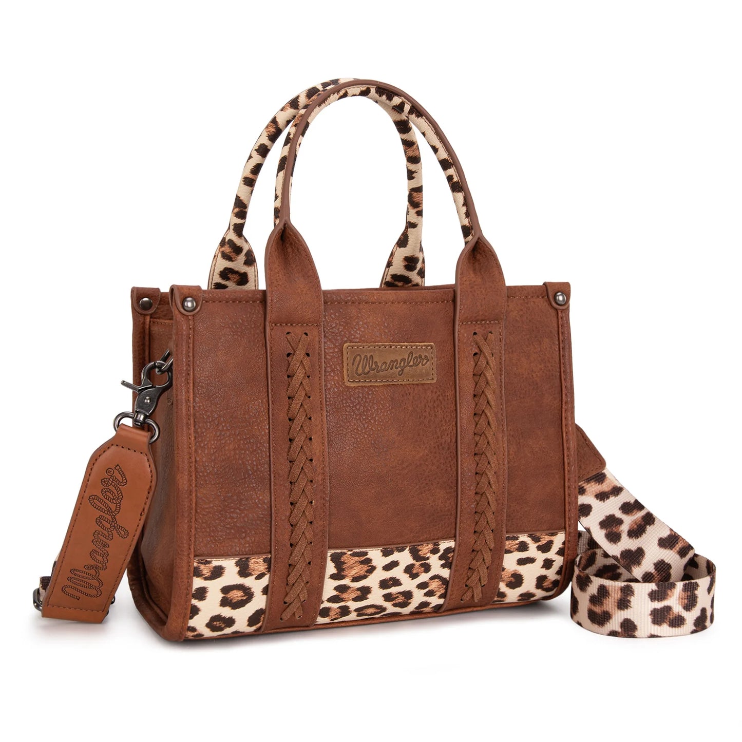 Wrangler Leopardprint Tote-Brown