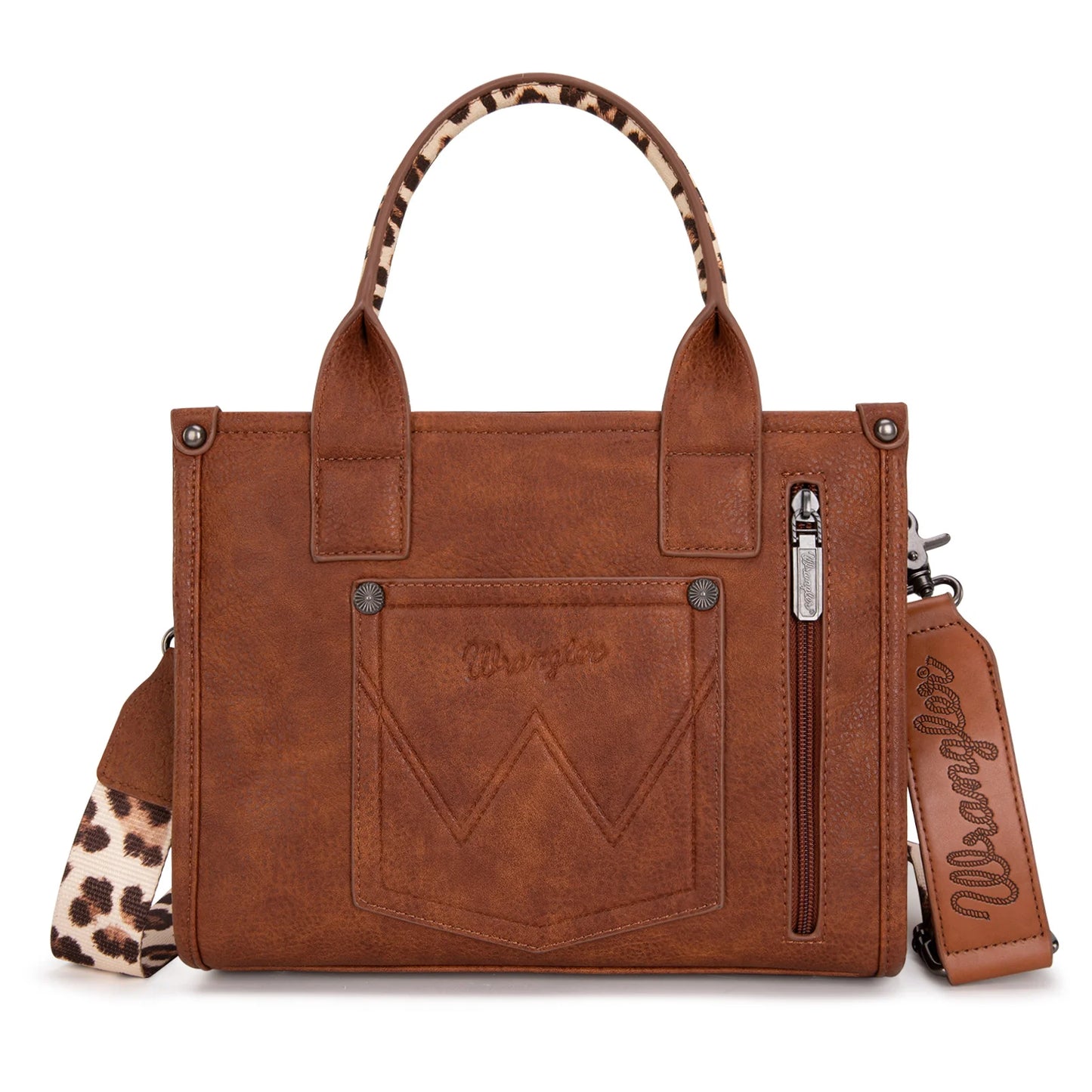 Wrangler Leopardprint Tote-Brown