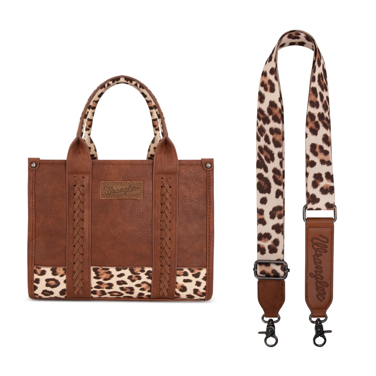 Wrangler Leopardprint Tote-Brown
